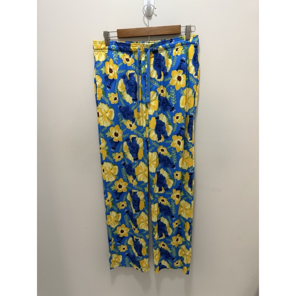 Sesame Street Cookie Monster Print Pajama Pants – Size Small